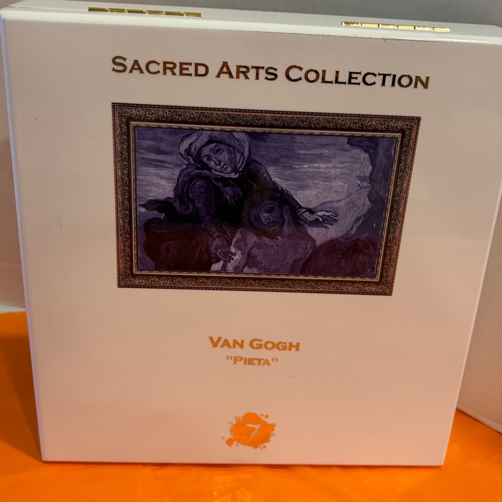 El Septimo white Empty Cigar 
box exquisite Van Gogh laminated Pieta print